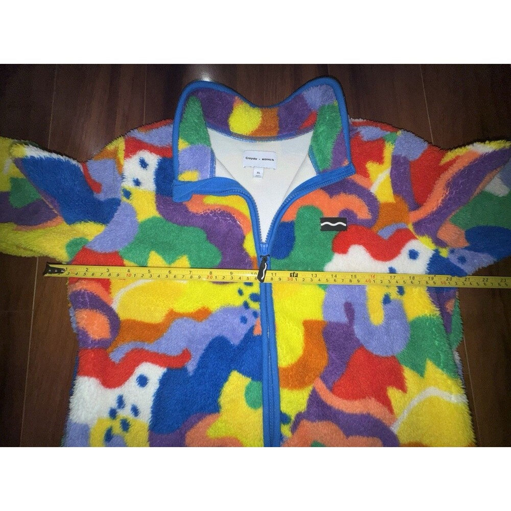 Crayola Kohl’s Jacket Adult XL Rainbow Fleece Adaptive Full Zip Limited Ed - Picture 5 of 9